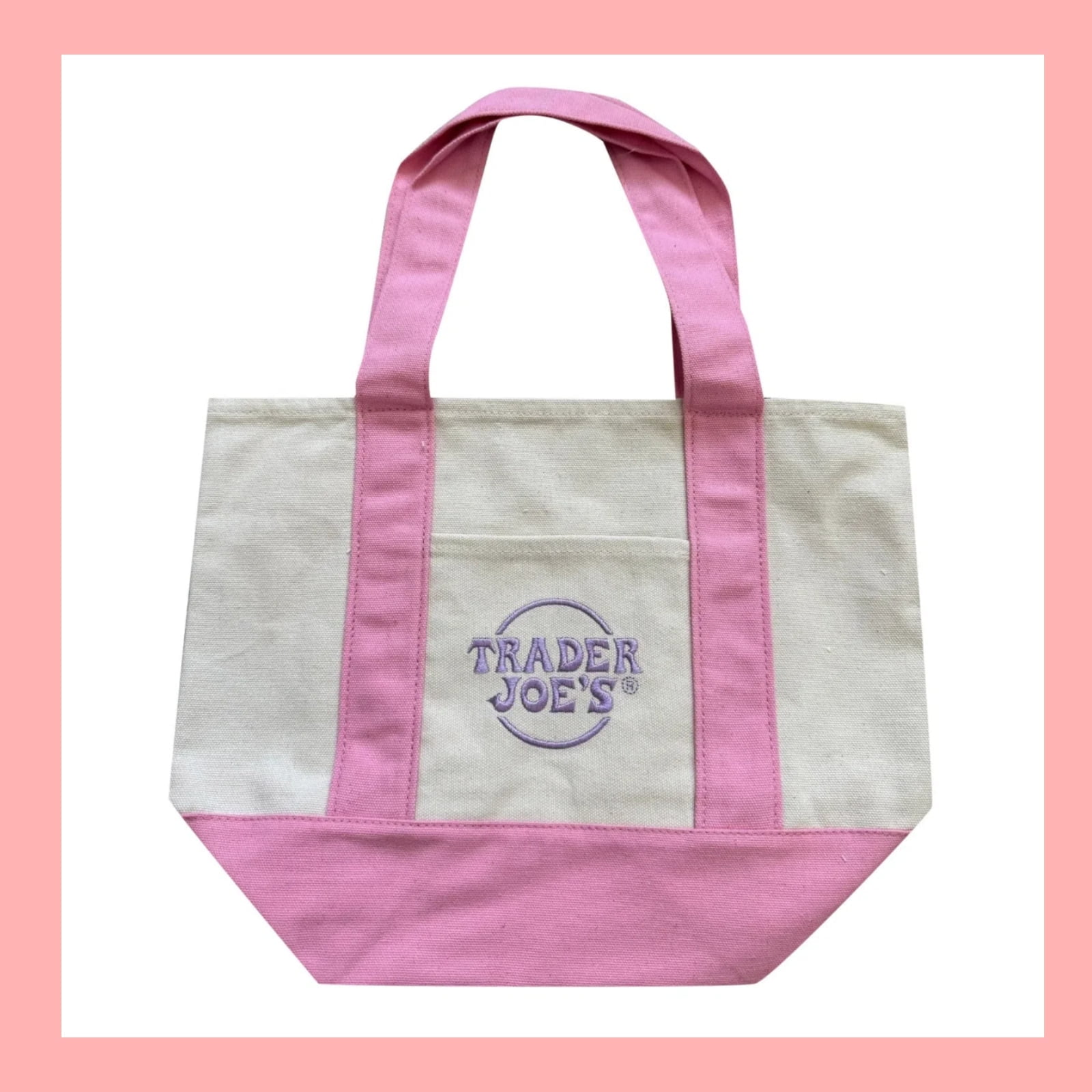 Livvly Trader Joe's Pastel Mini Canvas Tote Bags 2025 Limited