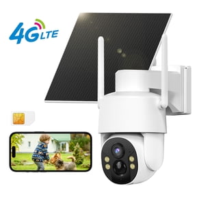 Liwan 4G LTE Cellular Security Camera, No WiFi Solar Outdoor Camera, 4MP PTZ, Color Night Vision, PIR Motion, 2-Way Audio
