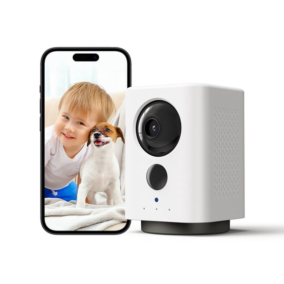 Liwan Wireless Indoor Security Camera, Battery Powered 2K 360° PTZ WiFi Camera for Baby & Pet, 7800mAh, Wire-Free Home Surveillance