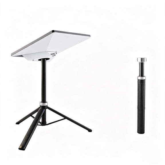 Liwantech Portable Aluminum Satellite Tripod Stand, Compatible with Starlink Mini, Lightweight Foldable Wind Resistant Ground Mount for RV Camping Backpacking