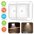 thumbnail image 1 of Liwarace 2Pcs LED Battery Powered Square Motion Sensor Closet Stair Night Light, 1 of 6