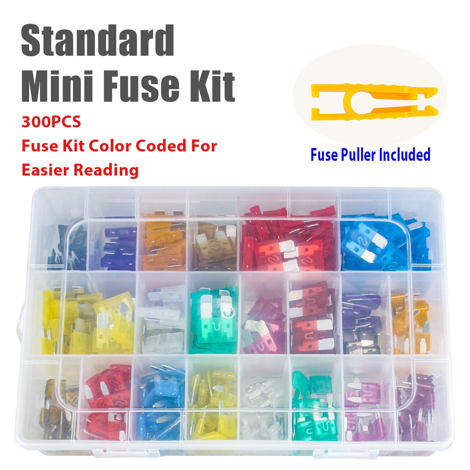 Liwarace 300Pcs Car Blade Fuse Assortment Kit Auto Truck Electrical Liwarace 300Pcs Car Blade Fuse Assortment Kit Auto Truck Electrical
