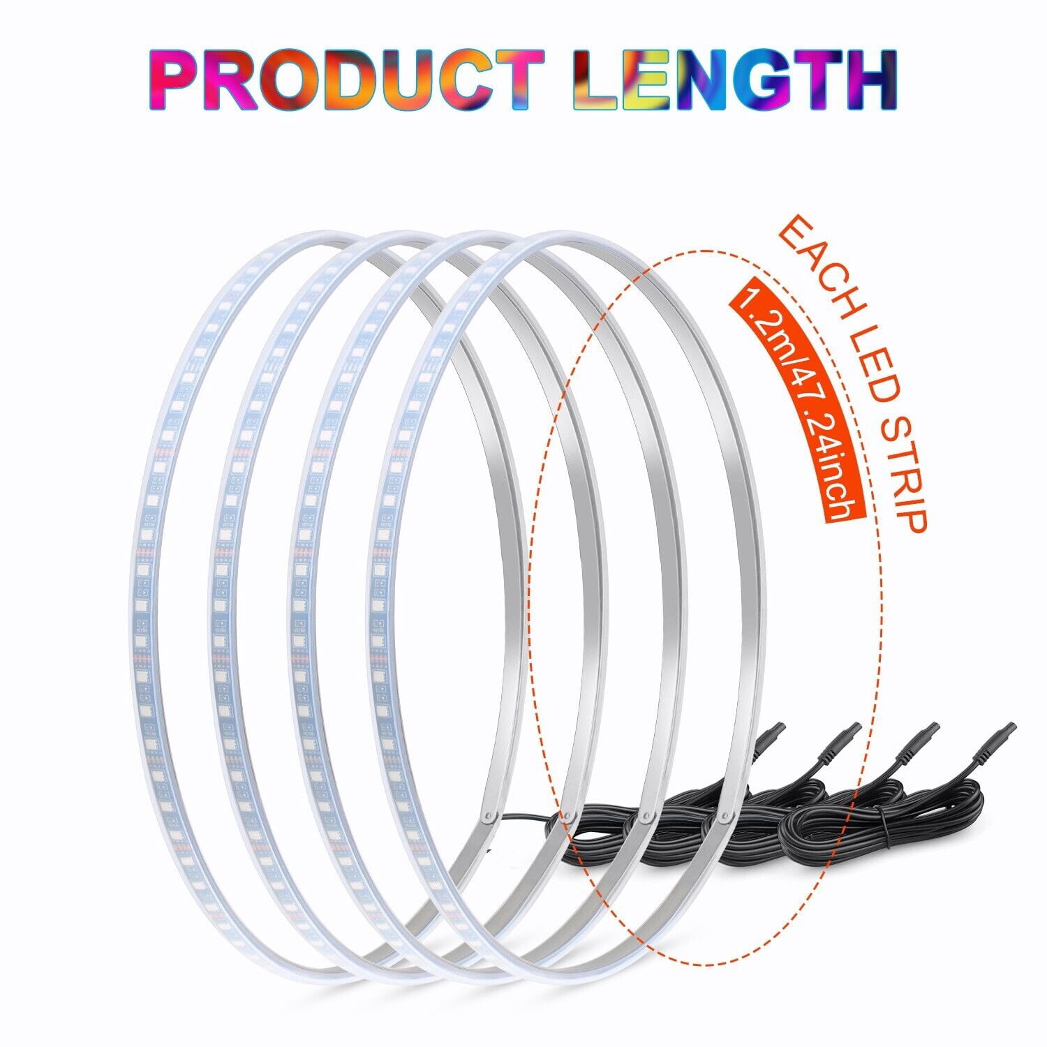 String Light Car Rims Liwarace 4x 15'' RGB Wheel Ring Lights LED Light For Truck Car Rim ...