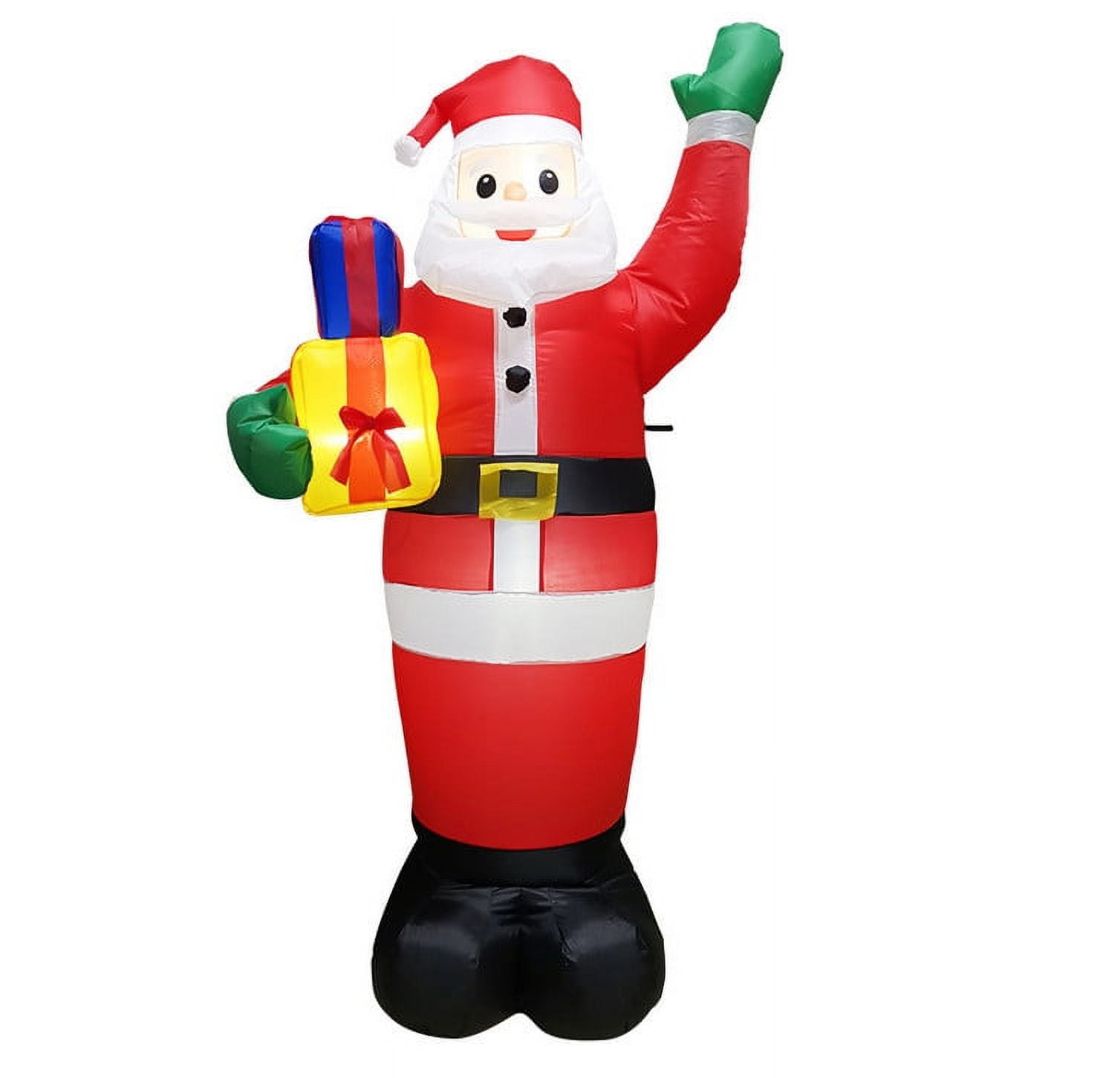 Liwarace 6ft/1.8m Christmas LED Light Up Santa Claus Inflatable