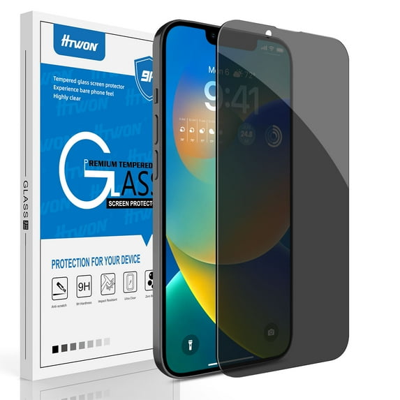 Liwarace Anti-Peeking Protection Privacy Tempered Glass Phone Screen Protector for iPhone 14 Pro Max
