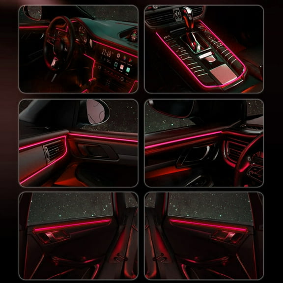 Liwarace Car Auto Interior Atmosphere Wire Strip Light LED Decoration Lamp Accessories