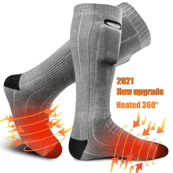 Liwarace Electric Heated Socks Men Women Winter Thermal Warm Rechargeable Battery Skiing