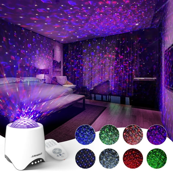 Liwarace Galaxy Star Ocean Projector with Bluetooth Speaker Remote Control
