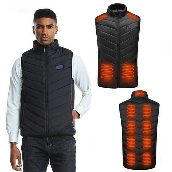 Liwarace Men's Heated Vest with Rechargeable Battery Pack Heated Hunting Winter Warming