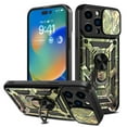 thumbnail image 1 of Liwarace Sliding Lens Cover Protective Case with Ring Stand for iPhone 14 Plus,Camouflage, 1 of 11