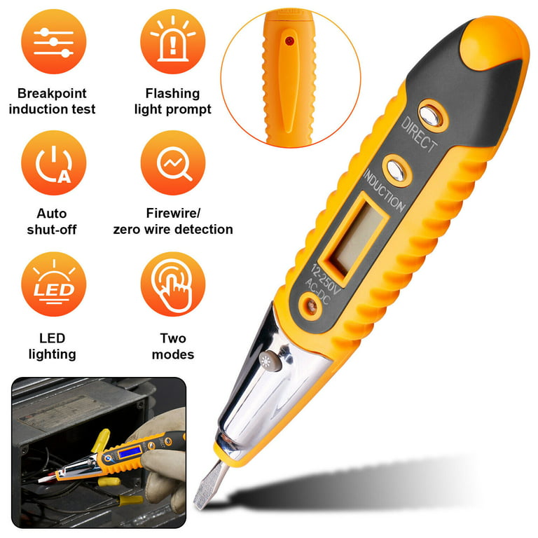 Electric Pen High-Precision Induced Electric Tester Pen Electroprobe  Screwdriver Probe Light Voltage Tester Detector Test Pen
