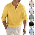 thumbnail image 1 of Liweisiy Men's Solid Color Shirts Lapel Collar Long Sleeve Soft Lightweight Layering Shirts Causal Loose Business Tops Black XL, 1 of 7