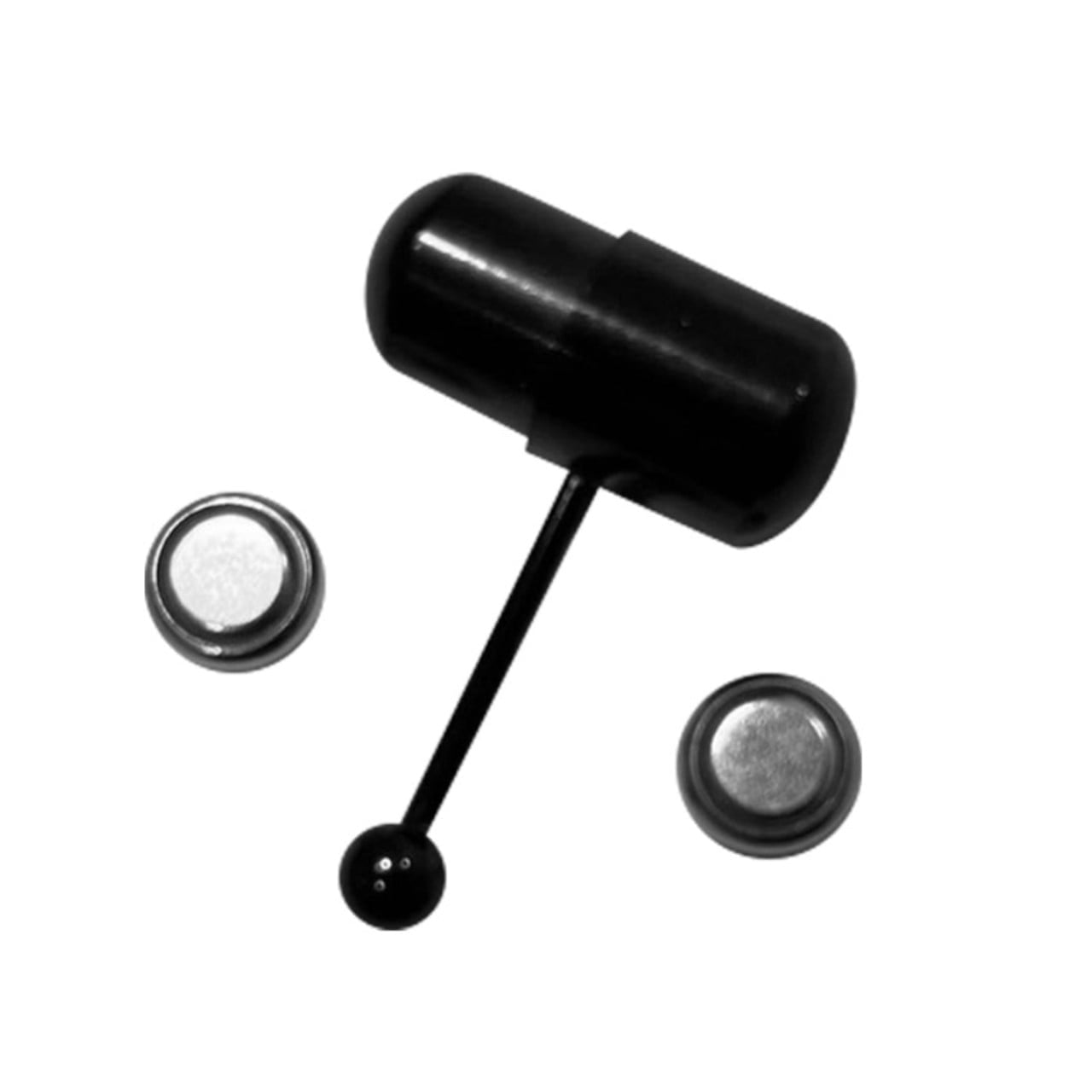 Lix Hematite Anodized Vibrating Tongue Ring - Walmart.com