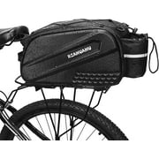 Lixada 10 Ltr Multifunctional Bicycle Rear Seat Bag Waterproof Cycling Bike Rack Trunk Cargo Bag Pannier Bag Handbag Shoulder Bag