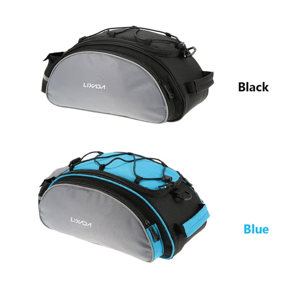 Lixada 13L Multifunctional Bicycle Rear Seat Bag Outdoor Cycling Bike Rack Seat Bag Rear Trunk Pannier Backseat Bag Handbag Shoulder Bag