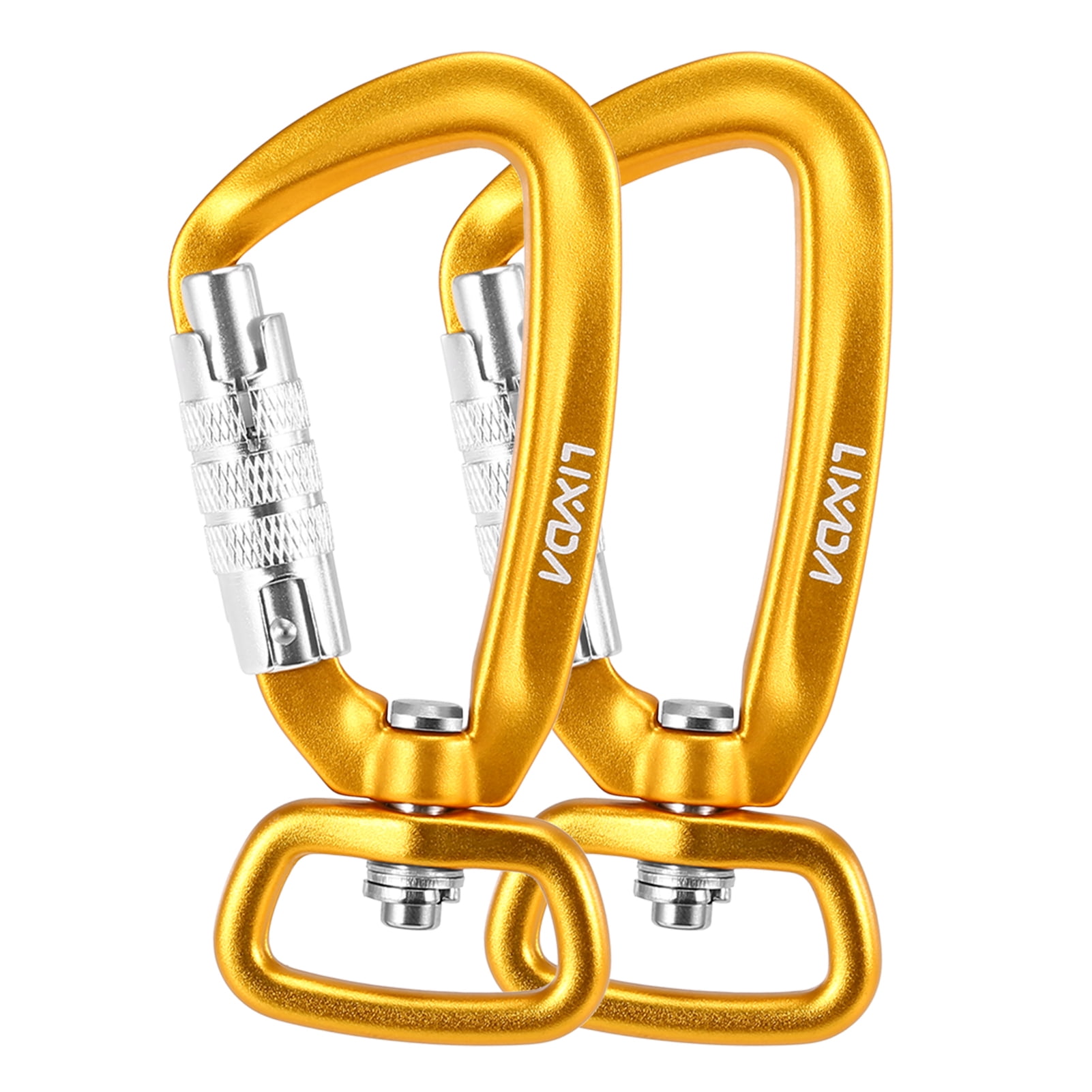 Lixada 2pcs Swivel Carabiner Clip Rotatable Spinner Carabiner Small