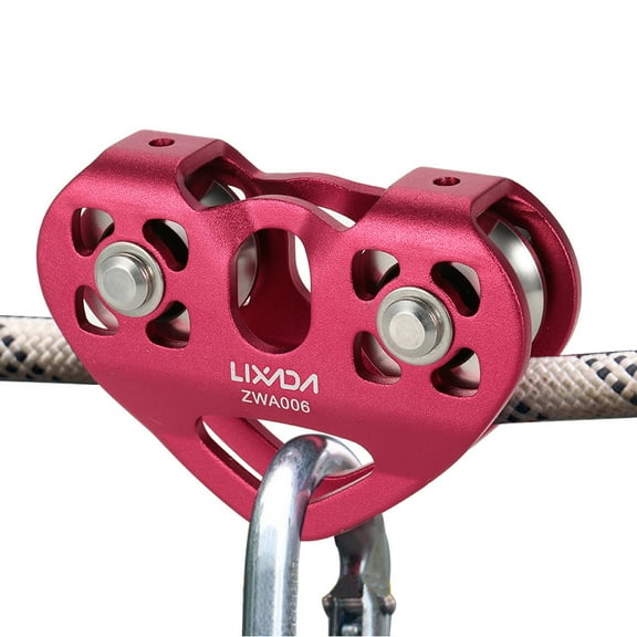 Lixada 30kN Cable Trolley Pulley with Ball Bearing Climbing Caving Aloft Work Rescue