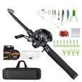 thumbnail image 1 of Lixada 5.9ft Baitcasting Fishing Rod and Reel Combo  Full Kit,Left Handed, 1 of 10