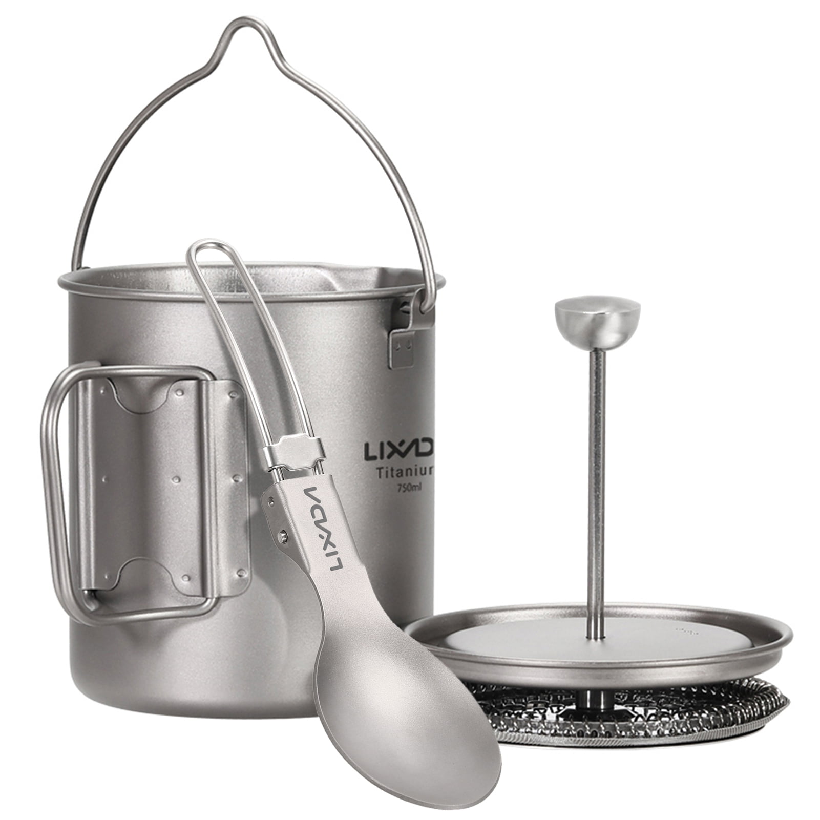 Lixada Double Wall Titanium Cup - 300ml Or 500ml, Lightweight Camping Mug For Coffee, Beer, Drinks