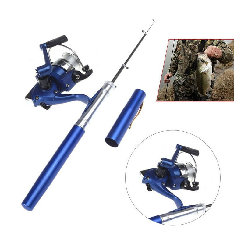 Lixada Aluminum Pocket Pen Fishing Rod and Reel with Fishing Line