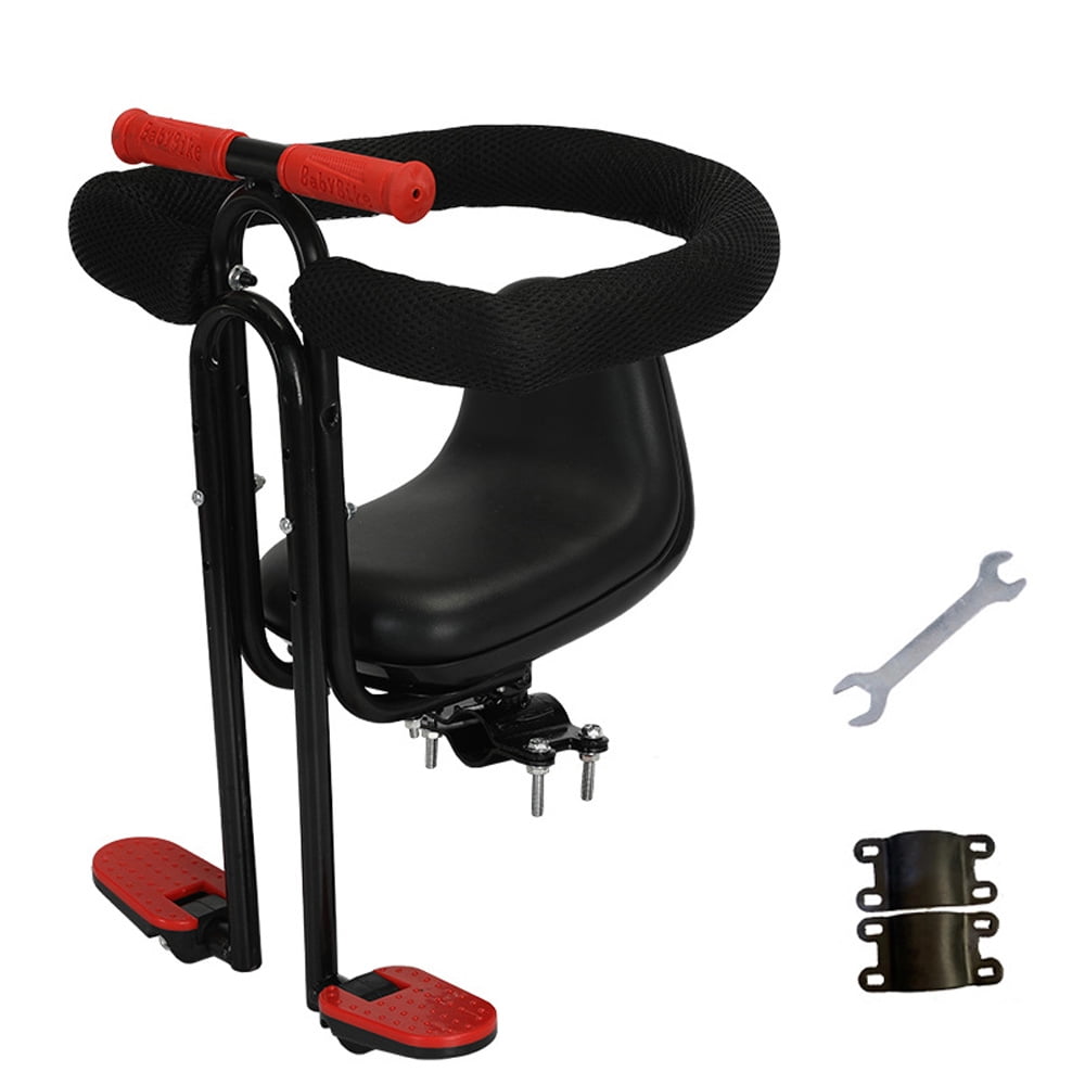 Lixada Bike Seat Front Mounted Child Seat with Fence and Footrest Bike