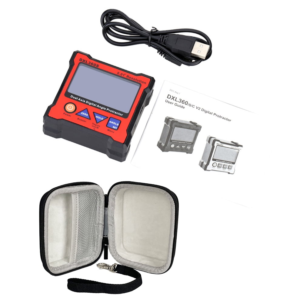 Lixada Dual Digital Protractor DXL360S with 5 Side Base High