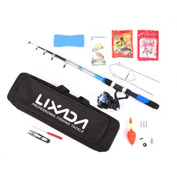 Lixada Fishing Rod,With 2.1m Telescopic Professional Pole Rod Kit Seawater Freshwater Set With 2.1m Rod Reel Kit Seawater Freshwater Professional 2.1m Telescopic Sea Reel Kit Seawater Zdhf