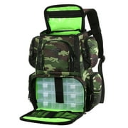 Lixada Fishing Tackle Backpack, Waterproof Tackle Bag with 4 Trays Tackle Boxes(34*18*40cm/13.4*7.1*15.7in)