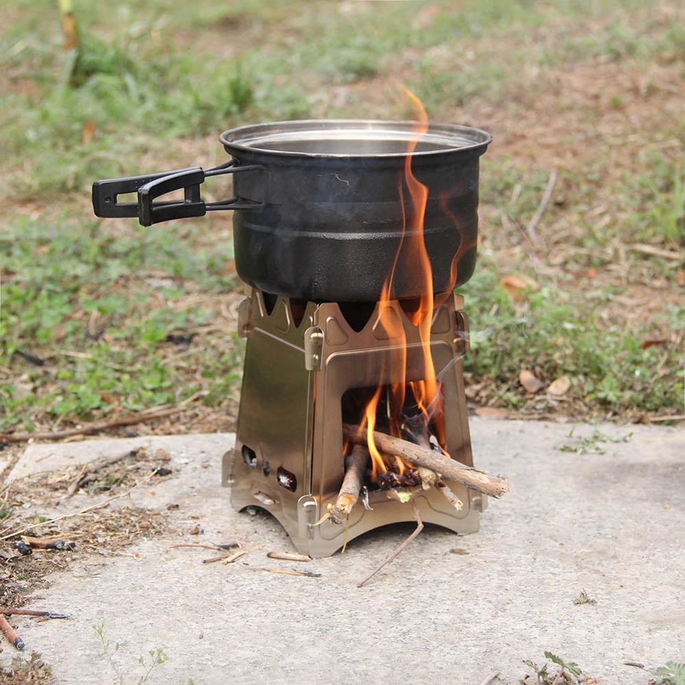 Lixada Folding Wood Stove for Camping Cooking Picnic Compact and Easy to Assemble Great for Cooking Walmart