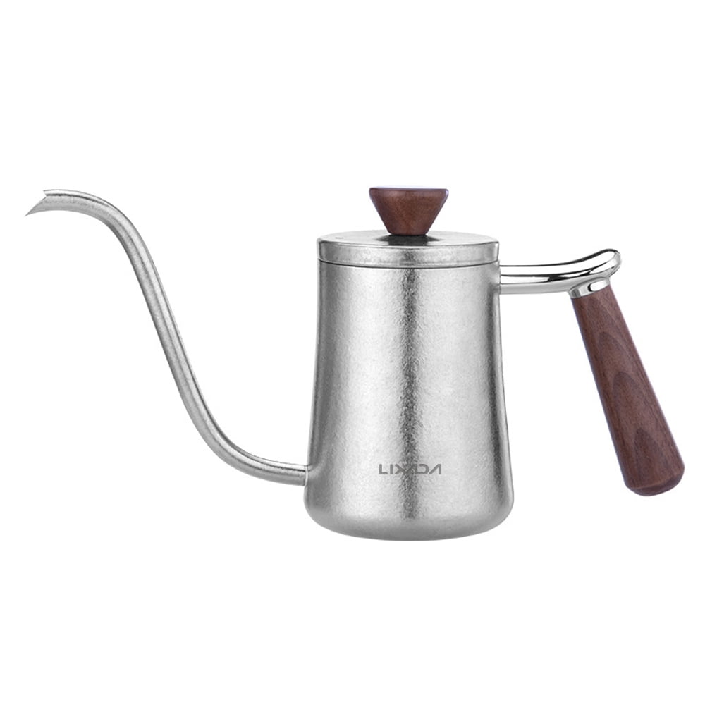 Lixada Kettle,Wood Handle Kettle Coffee With Wood Pot With Over Coffee