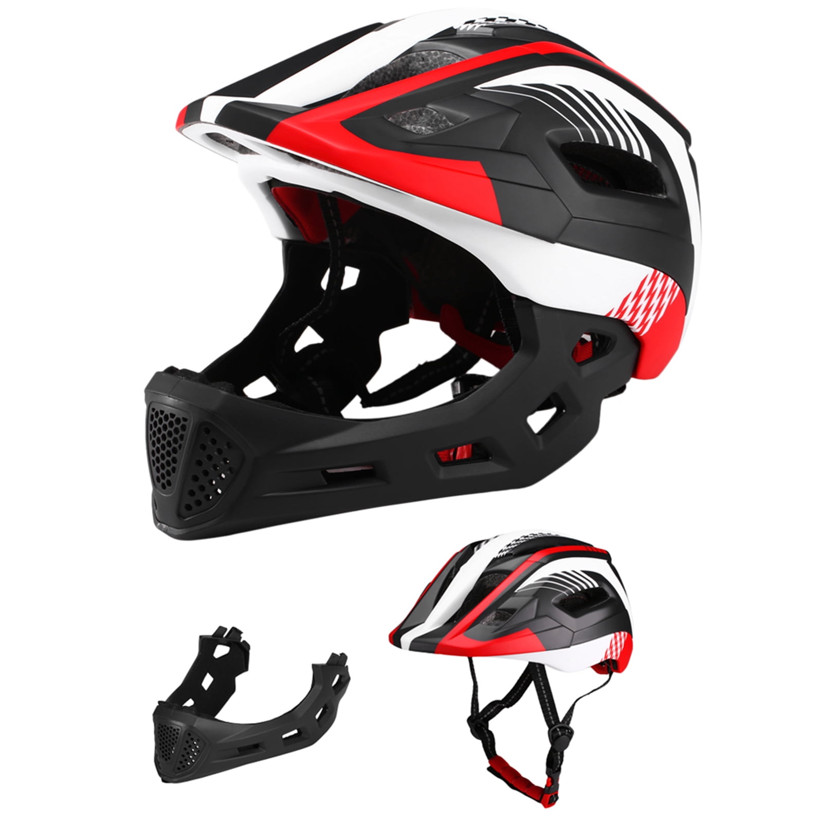 Lixada Kids Bike Helmet Adjustable Detachable Full Face Helmet for