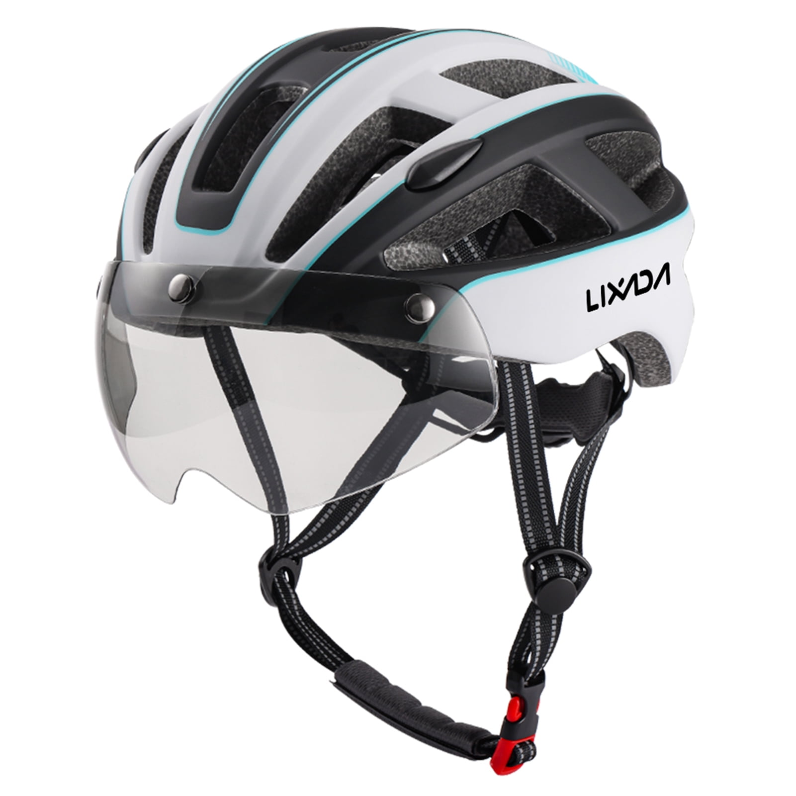 Lixada Mountain Bike Helmet with Detachable Magnetic Goggles Rear Light Safety Headgear for Cycling Enthusiasts Walmart