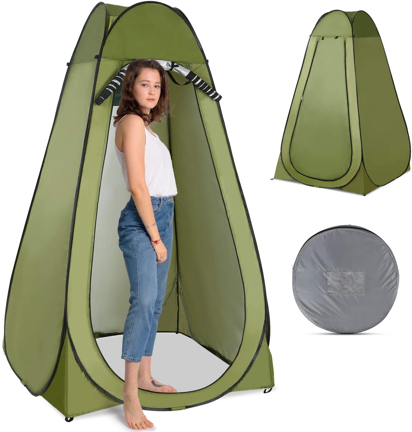 Lixada Outdoor 6FT Quick Set Up Privacy Tent Popup Tent, Toilet, Camp