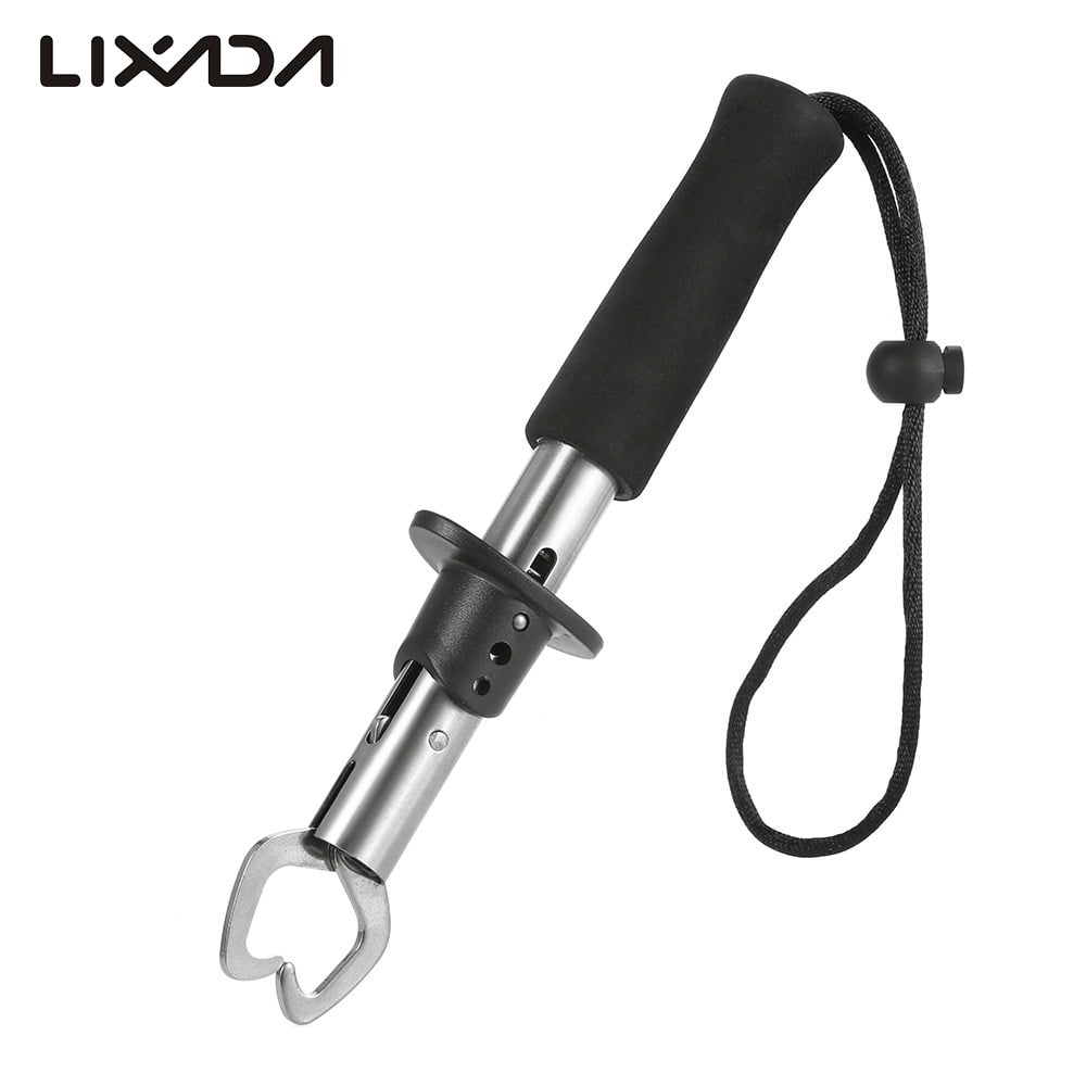 Lixada Portable Stainless Steel Fish Lip Grip Fishing Grabber Strong  Professional Fishing Gripper Trigger for Fisherman 