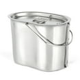 thumbnail image 1 of Lixada Lixada Stainless Steel Canteen Cup with Foldable Handles and Lid for Outdoor Camping Hiking Backpacking Picnic, 1 of 5