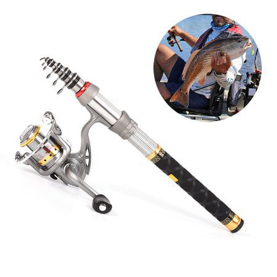 Lixada Telescopic Fishing Rod and Reel Combo Full Kit Spinning Fishing