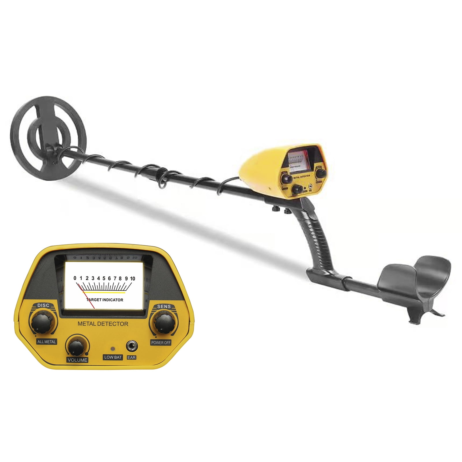 Lixada Underground Metal Detector with High Accuracy Adjustable Stem ...