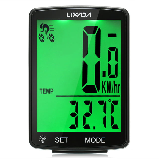 Lixada Wireless Bike Computer Multi Functional LCD Screen Bicycle Computer Mountain Bike Speedometer IPX6 Waterproof Cyc