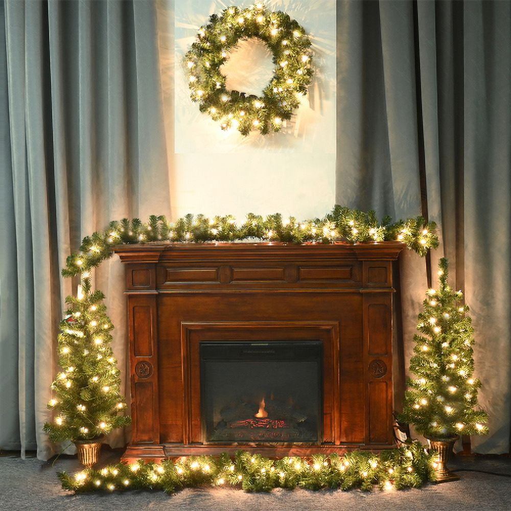 Lixhey 5-Piece Prelit Artificial Christmas Tree Entryway Set Holiday ...