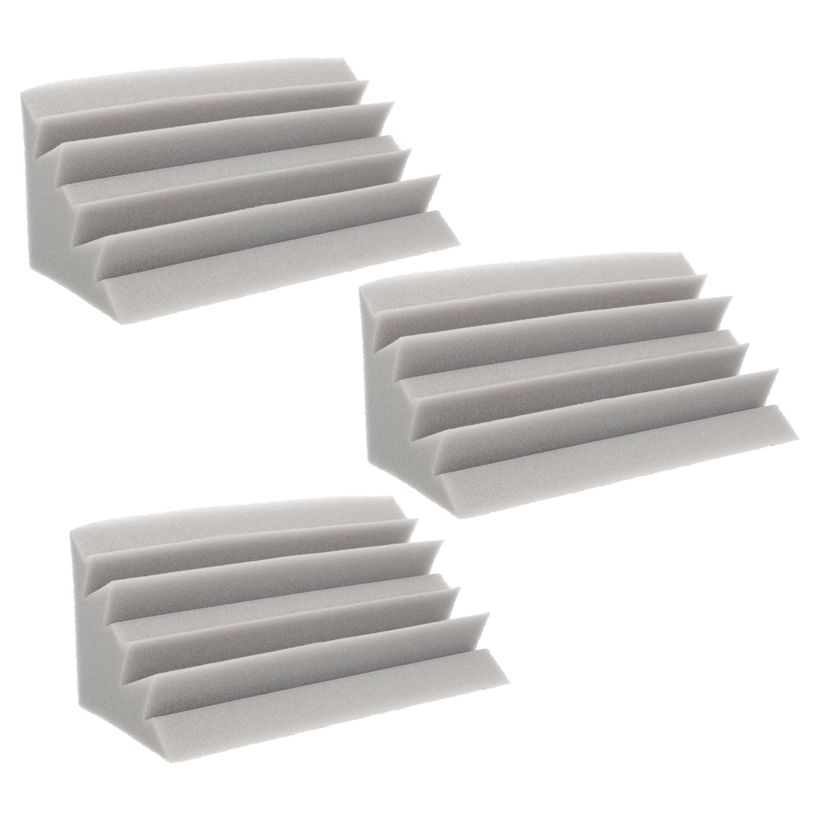 Lixi 3Pcs Useful Corner Bass Trap Sound Absorbing Acoustic Foamed Tile