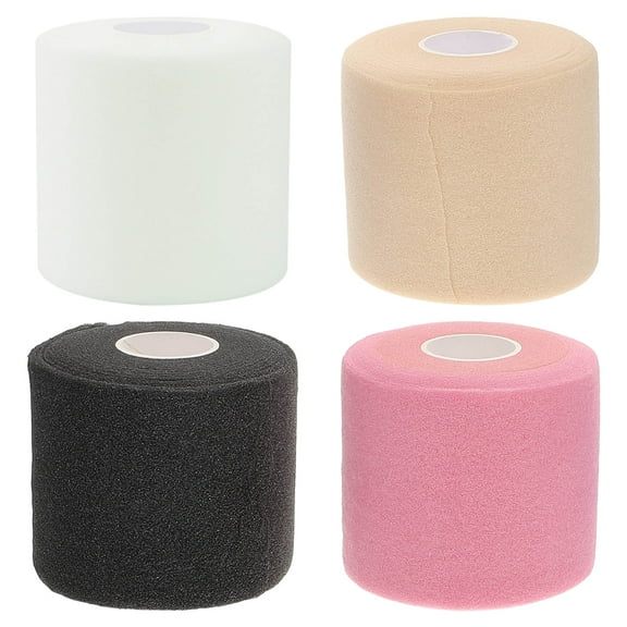 Lixi 4 Rolls of Sports Wrap Bandages Flexible Sports Wrap Tapes Breathable Skin Protective Bandages