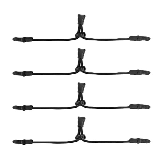 Lixi 4pcs Convenient Mask Extension Cords Adjustable Mask Nylon Lanyards (Black)