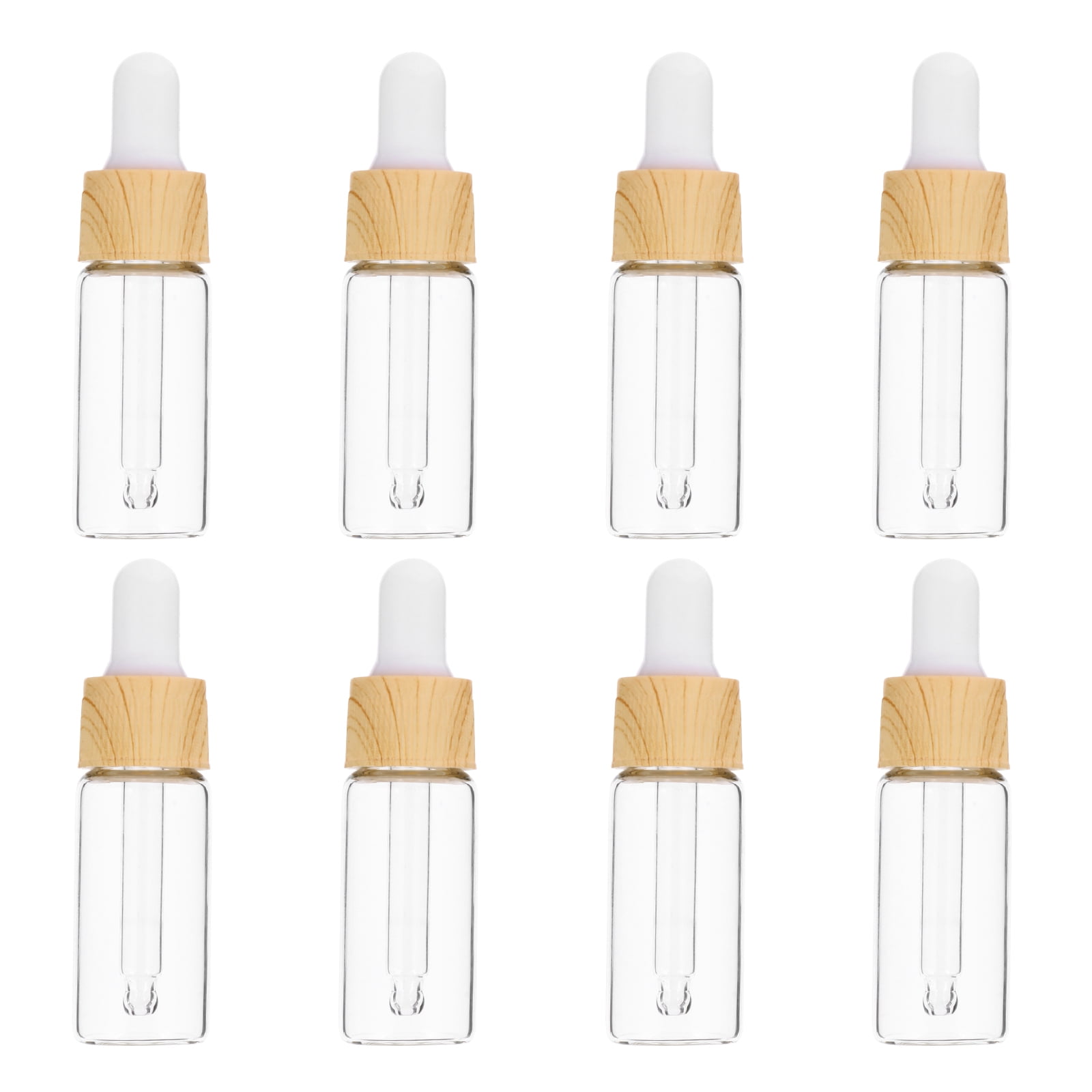Lixi 8pcs Refillable Essential Oil Bottles Dropper Bottles Glass