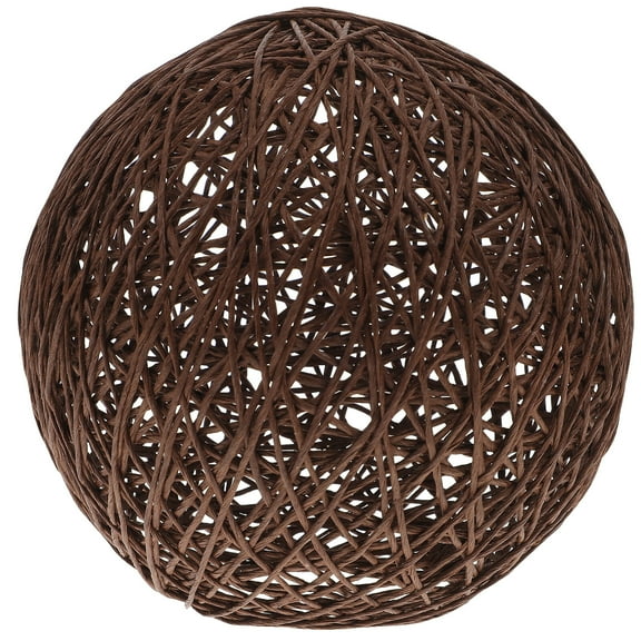 Tineasur Brown Rattan Ball Lampshade Paper Home Ceiling Light Shade Creative Indoor Lamp Cover