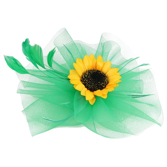 Lixi Sunflower Fascinator Headband Mesh Yarn Flower Headband Tea Party