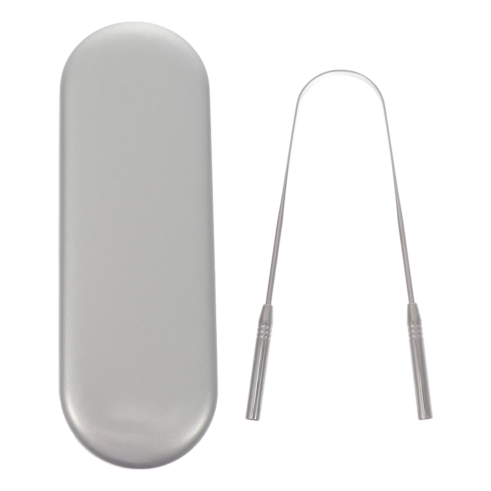 Lixi U Shape Oral Hygiene Device Stainless Steel Tongue Scraper with Box (Silver)