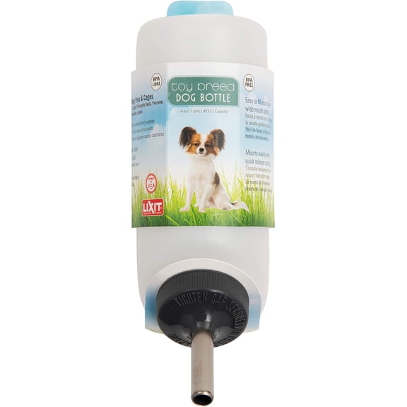 Lixit Wide Mouth Water Bottle Small Dog BPA Free Steel Tube Premium Easy to Fill