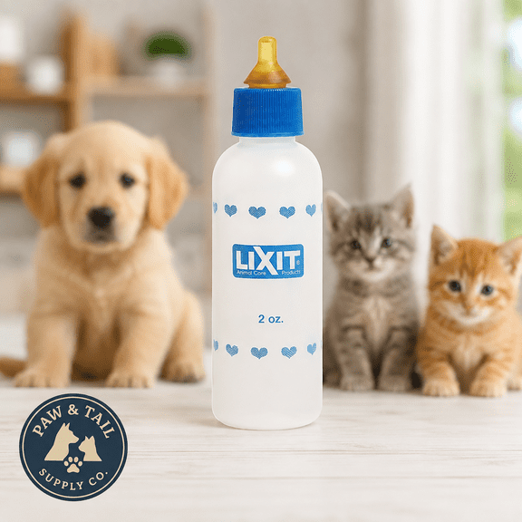Lixit Nursing Baby Bottle Kittens Puppies Small Animals Hand Feeding 2oz