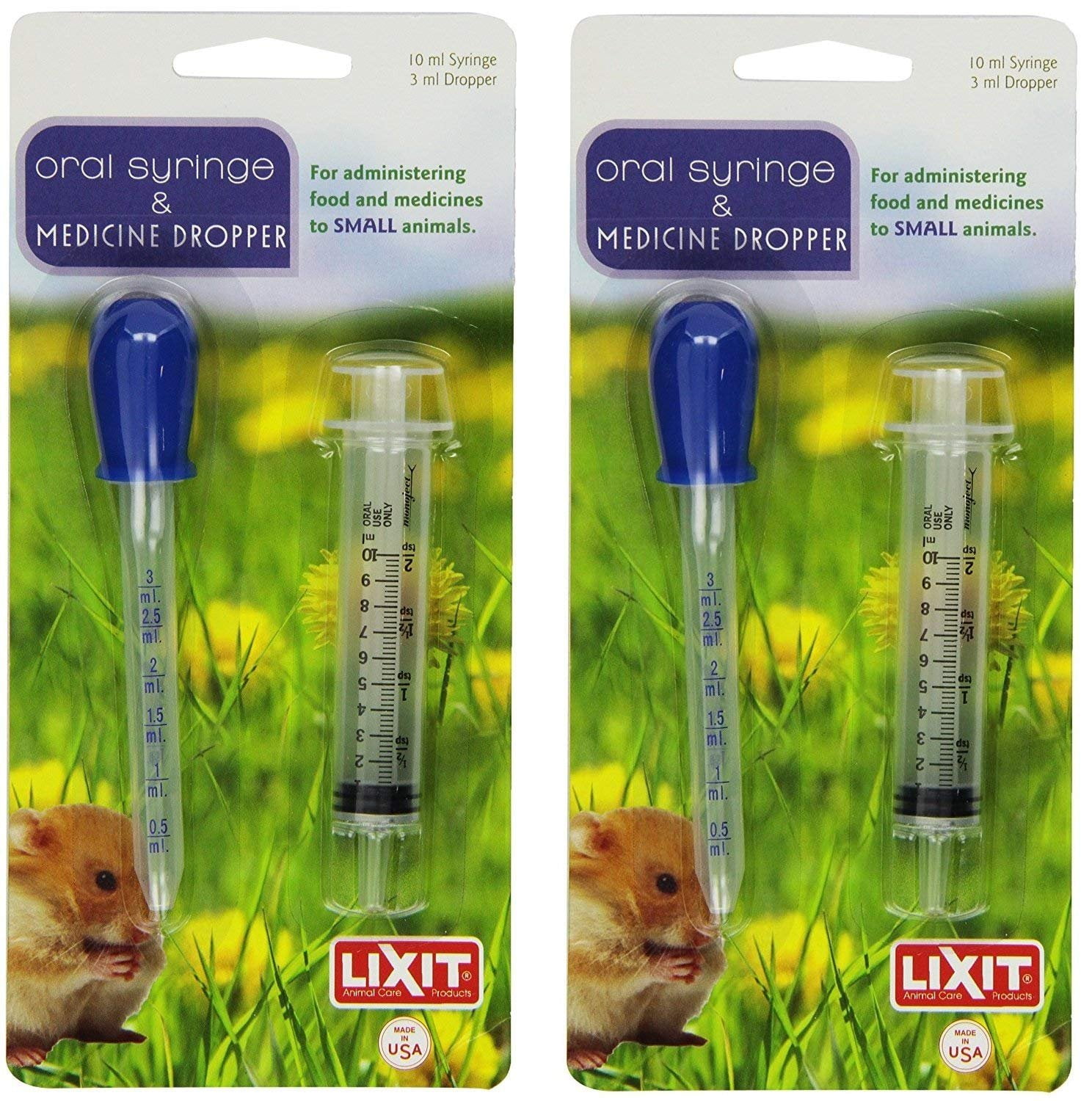 Lixit Oral Syringe and Medicine Dropper, 3ml/10ml 2 Pack