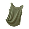 thumbnail image 1 of Lixiuxyad Adjustable Strap Tank Tops Women's Casual Round Neck Camisole Tank Top For Home And Leisure Wear Comfortable Stretchy Soft Basic Layering Piece(Green XXL), 1 of 3